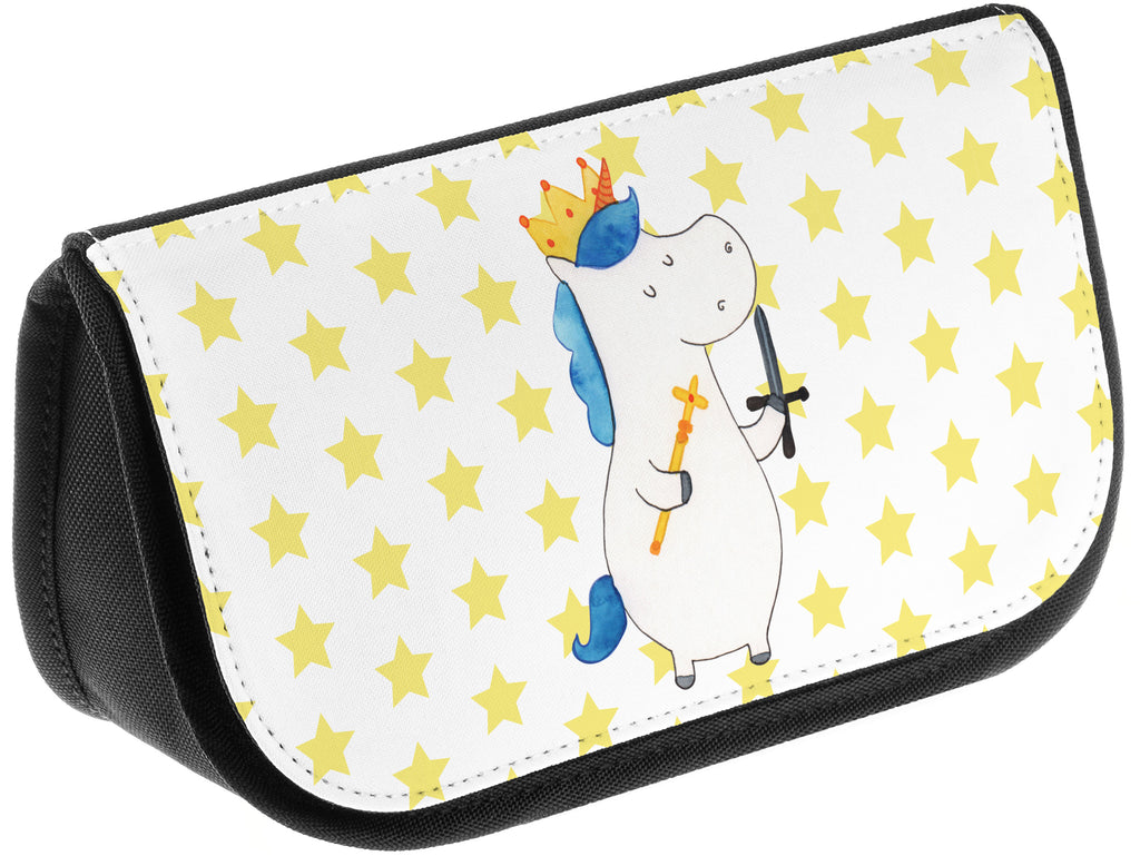 Kosmetiktasche Einhorn König mit Schwert Kosmetikbeutel, Kulturtasche, Kulturbeutel, Schminktasche, Make-Up Tasche, Einhorn, Einhörner, Einhorn Deko, Pegasus, Unicorn, König, Ritter, Mittelalter