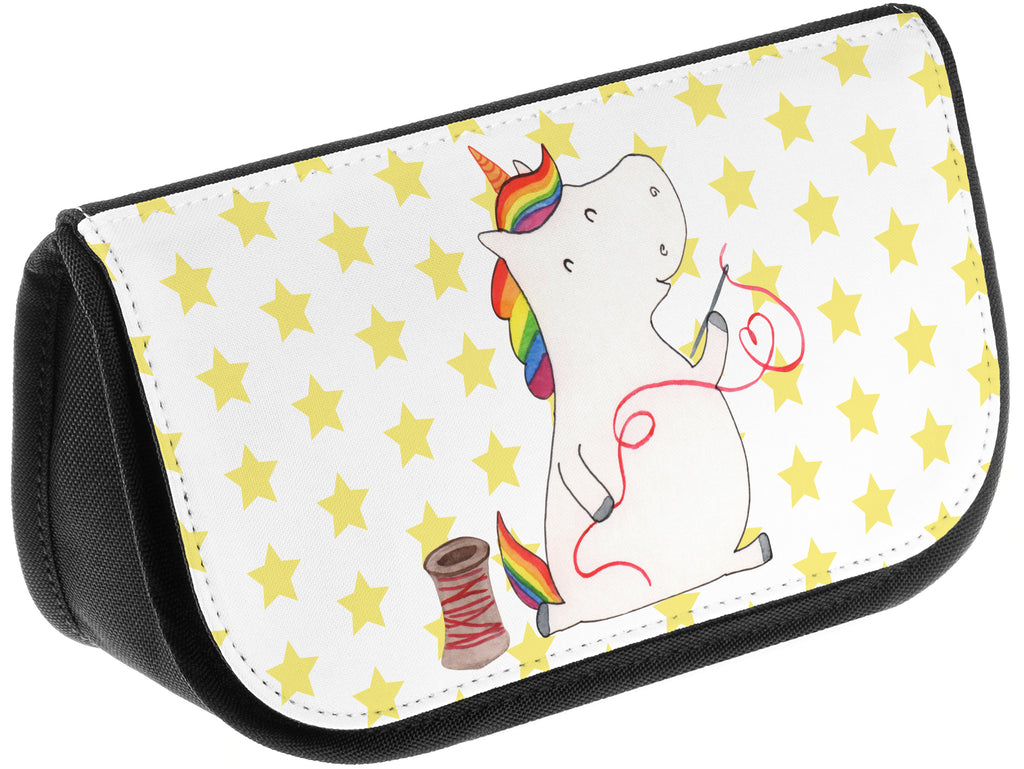 Kosmetiktasche Einhorn Näherin Kosmetikbeutel, Kulturtasche, Kulturbeutel, Schminktasche, Make-Up Tasche, Einhorn, Einhörner, Einhorn Deko, Pegasus, Unicorn, Näherin, nähen, Mädchen, Freundin, Häkeln, Stricken, basteln, Nähzimmer
