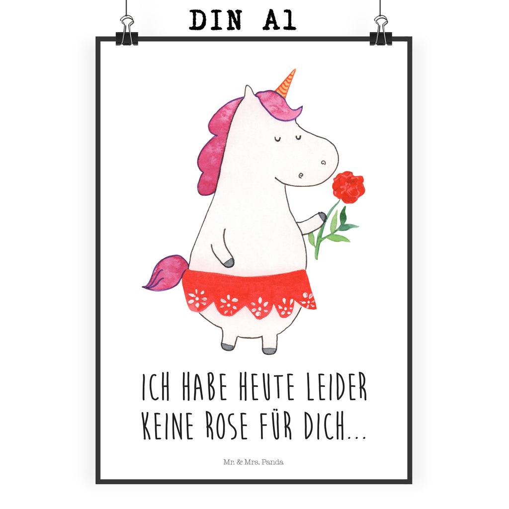 Poster Einhorn Dame Poster, Wandposter, Bild, Wanddeko, Küchenposter, Kinderposter, Wanddeko Bild, Raumdekoration, Wanddekoration, Handgemaltes Poster, Mr. & Mrs. Panda Poster, Designposter, Kunstdruck, Posterdruck, Einhorn, Einhörner, Einhorn Deko, Pegasus, Unicorn, Dame, Lady, feine Dame, Freundin, Frau, Bachelor, Bachelorette, Abfuhr, Schluss machen, Trennung