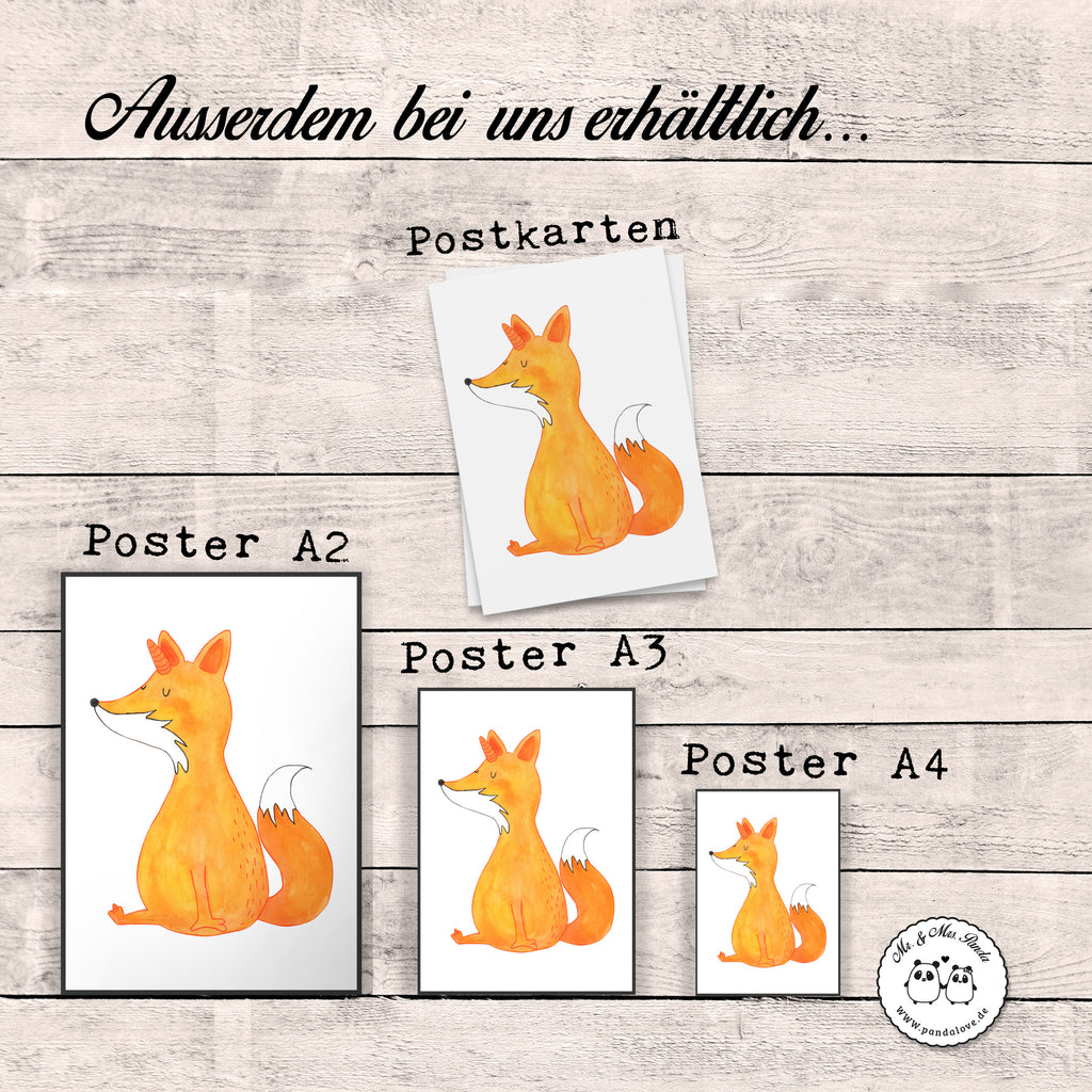 Poster Fuchshörnchen Poster, Wandposter, Bild, Wanddeko, Küchenposter, Kinderposter, Wanddeko Bild, Raumdekoration, Wanddekoration, Handgemaltes Poster, Mr. & Mrs. Panda Poster, Designposter, Kunstdruck, Posterdruck, Einhorn, Einhörner, Einhorn Deko, Pegasus, Unicorn, Fuchs, Unicorns, Fuchshörnchen, Fuchshorn, Foxycorn, Füchse