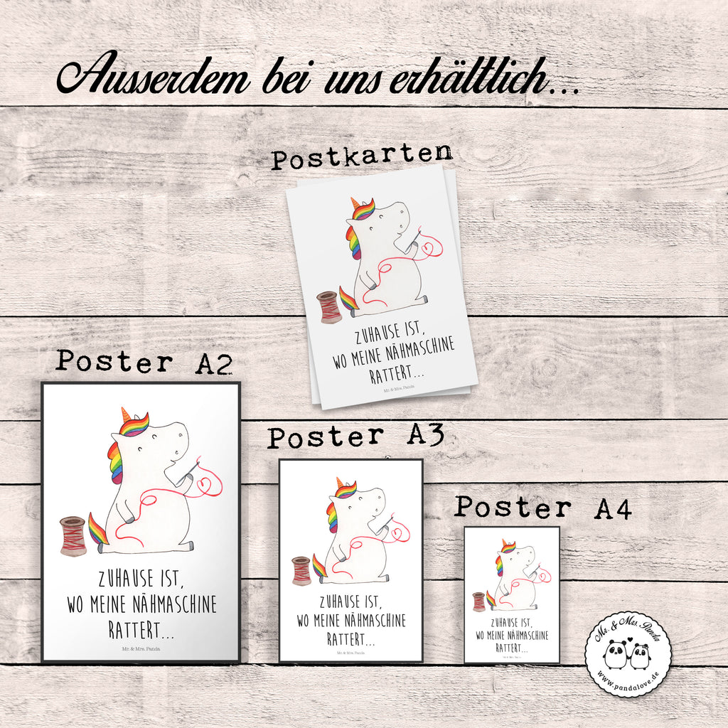 Poster Einhorn Näherin Poster, Wandposter, Bild, Wanddeko, Küchenposter, Kinderposter, Wanddeko Bild, Raumdekoration, Wanddekoration, Handgemaltes Poster, Mr. & Mrs. Panda Poster, Designposter, Kunstdruck, Posterdruck, Einhorn, Einhörner, Einhorn Deko, Pegasus, Unicorn, Näherin, nähen, Mädchen, Freundin, Häkeln, Stricken, basteln, Nähzimmer