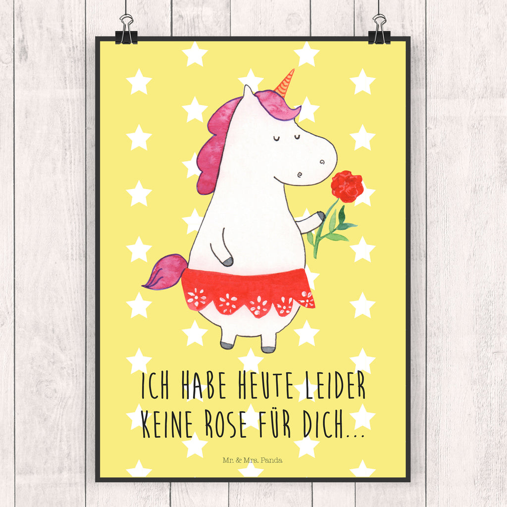 Poster Einhorn Dame Poster, Wandposter, Bild, Wanddeko, Küchenposter, Kinderposter, Wanddeko Bild, Raumdekoration, Wanddekoration, Handgemaltes Poster, Mr. & Mrs. Panda Poster, Designposter, Kunstdruck, Posterdruck, Einhorn, Einhörner, Einhorn Deko, Pegasus, Unicorn, Dame, Lady, feine Dame, Freundin, Frau, Bachelor, Bachelorette, Abfuhr, Schluss machen, Trennung