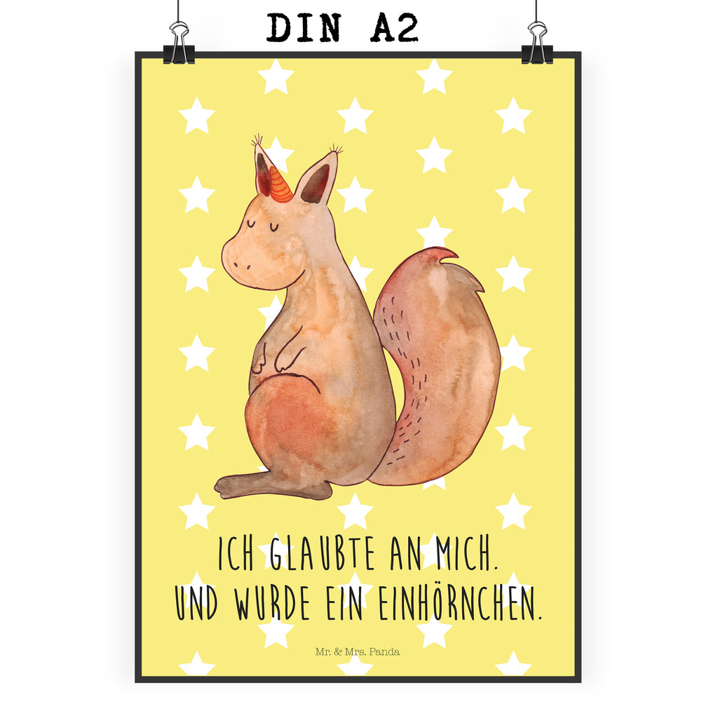 Poster Einhörnchen Glaube Poster, Wandposter, Bild, Wanddeko, Küchenposter, Kinderposter, Wanddeko Bild, Raumdekoration, Wanddekoration, Handgemaltes Poster, Mr. & Mrs. Panda Poster, Designposter, Kunstdruck, Posterdruck, Einhorn, Einhörner, Einhorn Deko, Pegasus, Unicorn, Einhörnchen, Eichhörnchen, Eichhorn