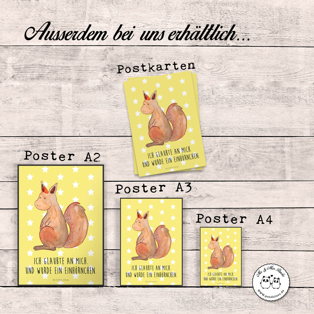 Poster Einhörnchen Glaube Poster, Wandposter, Bild, Wanddeko, Küchenposter, Kinderposter, Wanddeko Bild, Raumdekoration, Wanddekoration, Handgemaltes Poster, Mr. & Mrs. Panda Poster, Designposter, Kunstdruck, Posterdruck, Einhorn, Einhörner, Einhorn Deko, Pegasus, Unicorn, Einhörnchen, Eichhörnchen, Eichhorn