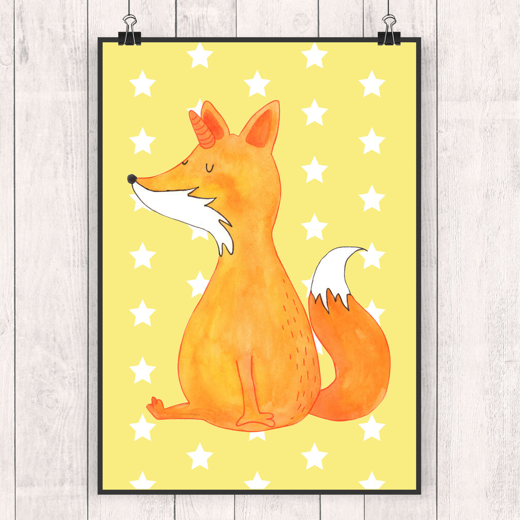 Poster Fuchshörnchen Poster, Wandposter, Bild, Wanddeko, Küchenposter, Kinderposter, Wanddeko Bild, Raumdekoration, Wanddekoration, Handgemaltes Poster, Mr. & Mrs. Panda Poster, Designposter, Kunstdruck, Posterdruck, Einhorn, Einhörner, Einhorn Deko, Pegasus, Unicorn, Fuchs, Unicorns, Fuchshörnchen, Fuchshorn, Foxycorn, Füchse