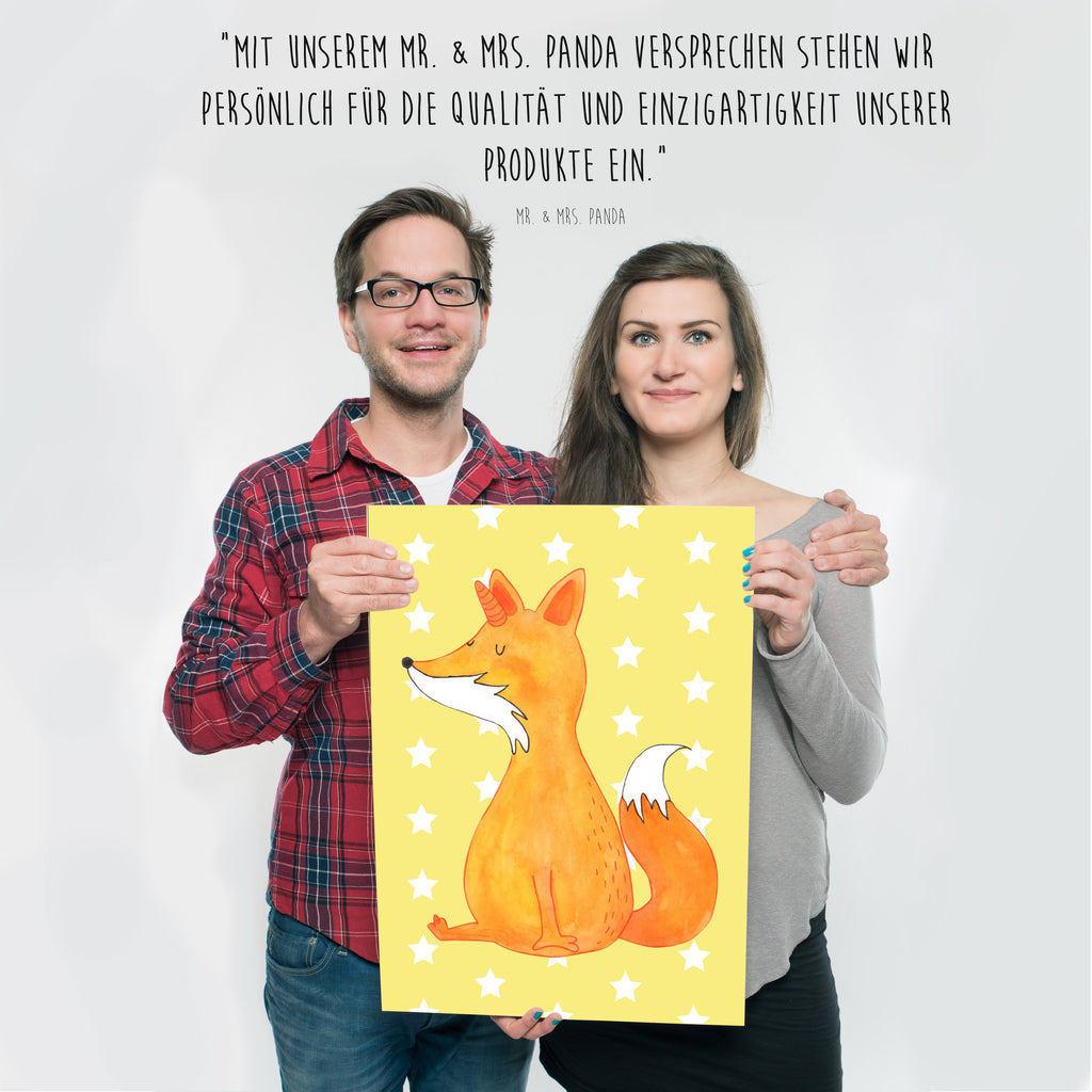 Poster Fuchshörnchen Poster, Wandposter, Bild, Wanddeko, Küchenposter, Kinderposter, Wanddeko Bild, Raumdekoration, Wanddekoration, Handgemaltes Poster, Mr. & Mrs. Panda Poster, Designposter, Kunstdruck, Posterdruck, Einhorn, Einhörner, Einhorn Deko, Pegasus, Unicorn, Fuchs, Unicorns, Fuchshörnchen, Fuchshorn, Foxycorn, Füchse