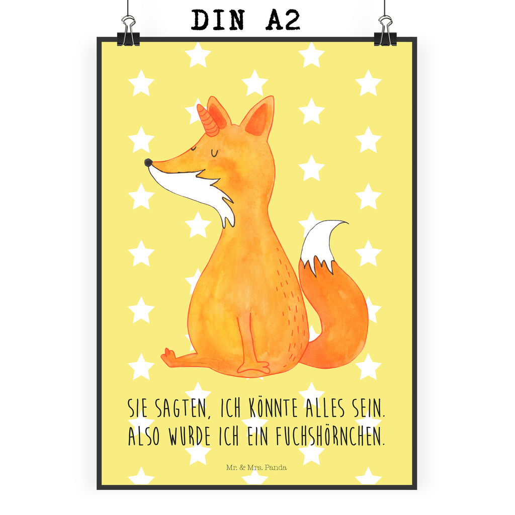 Poster Fuchshörnchen Poster, Wandposter, Bild, Wanddeko, Küchenposter, Kinderposter, Wanddeko Bild, Raumdekoration, Wanddekoration, Handgemaltes Poster, Mr. & Mrs. Panda Poster, Designposter, Kunstdruck, Posterdruck, Einhorn, Einhörner, Einhorn Deko, Pegasus, Unicorn, Fuchs, Unicorns, Fuchshörnchen, Fuchshorn, Foxycorn, Füchse