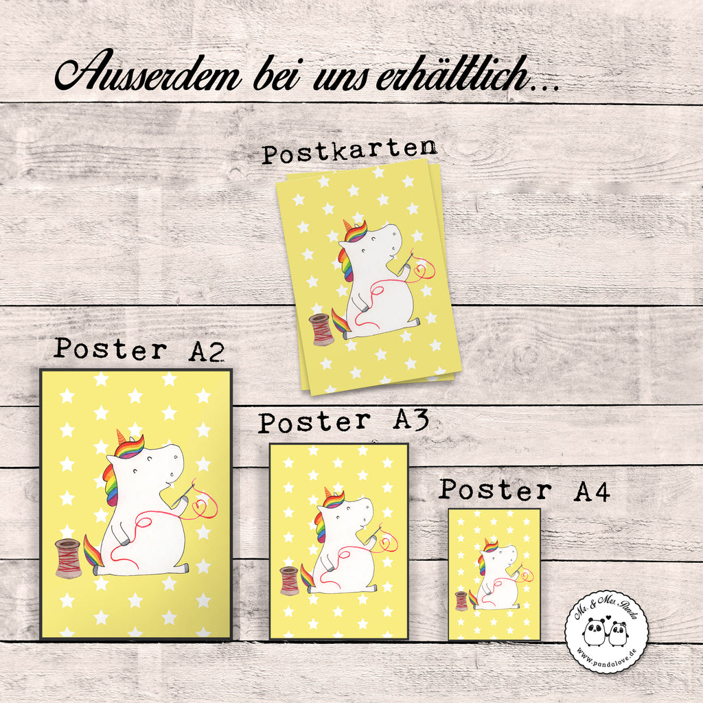 Poster Einhorn Näherin Poster, Wandposter, Bild, Wanddeko, Küchenposter, Kinderposter, Wanddeko Bild, Raumdekoration, Wanddekoration, Handgemaltes Poster, Mr. & Mrs. Panda Poster, Designposter, Kunstdruck, Posterdruck, Einhorn, Einhörner, Einhorn Deko, Pegasus, Unicorn, Näherin, nähen, Mädchen, Freundin, Häkeln, Stricken, basteln, Nähzimmer