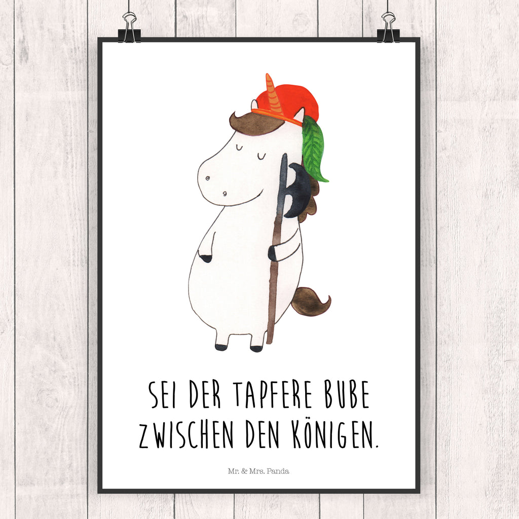Poster Einhorn Bube Poster, Wandposter, Bild, Wanddeko, Küchenposter, Kinderposter, Wanddeko Bild, Raumdekoration, Wanddekoration, Handgemaltes Poster, Mr. & Mrs. Panda Poster, Designposter, Kunstdruck, Posterdruck, Einhorn, Einhörner, Einhorn Deko, Pegasus, Unicorn, Bube, Mittelalter