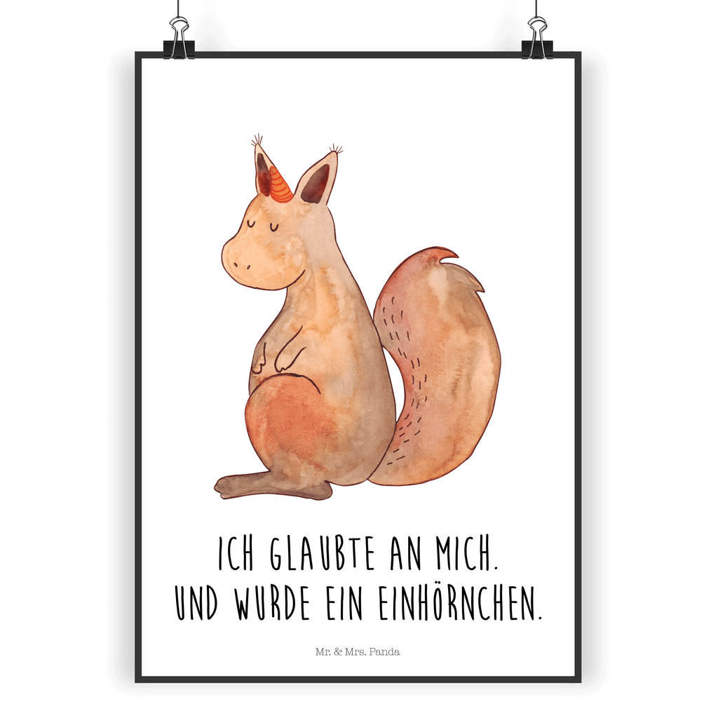 Poster Einhörnchen Glaube Poster, Wandposter, Bild, Wanddeko, Küchenposter, Kinderposter, Wanddeko Bild, Raumdekoration, Wanddekoration, Handgemaltes Poster, Mr. & Mrs. Panda Poster, Designposter, Kunstdruck, Posterdruck, Einhorn, Einhörner, Einhorn Deko, Pegasus, Unicorn, Einhörnchen, Eichhörnchen, Eichhorn