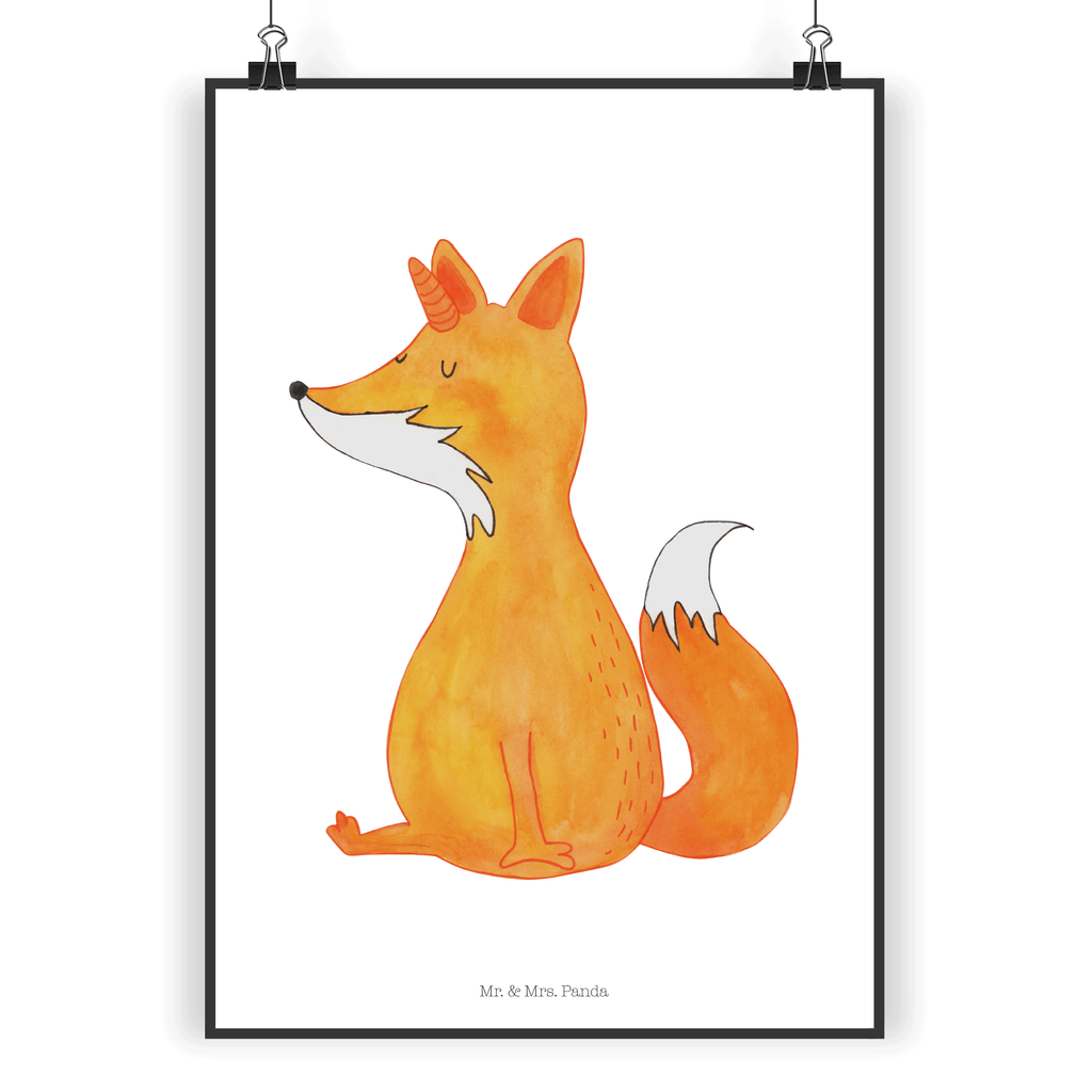 Poster Fuchshörnchen Poster, Wandposter, Bild, Wanddeko, Küchenposter, Kinderposter, Wanddeko Bild, Raumdekoration, Wanddekoration, Handgemaltes Poster, Mr. & Mrs. Panda Poster, Designposter, Kunstdruck, Posterdruck, Einhorn, Einhörner, Einhorn Deko, Pegasus, Unicorn, Fuchs, Unicorns, Fuchshörnchen, Fuchshorn, Foxycorn, Füchse