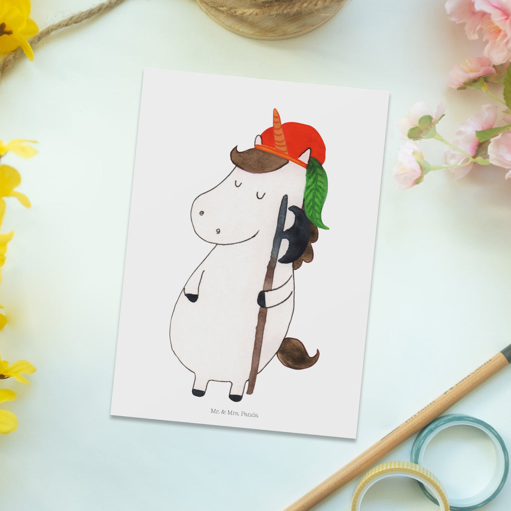 Postkarte Einhorn Bube Geschenkkarte, Grußkarte, Karte, Einladung, Ansichtskarte, Geburtstagskarte, Einladungskarte, Einhorn, Einhörner, Einhorn Deko, Pegasus, Unicorn, Bube, Mittelalter