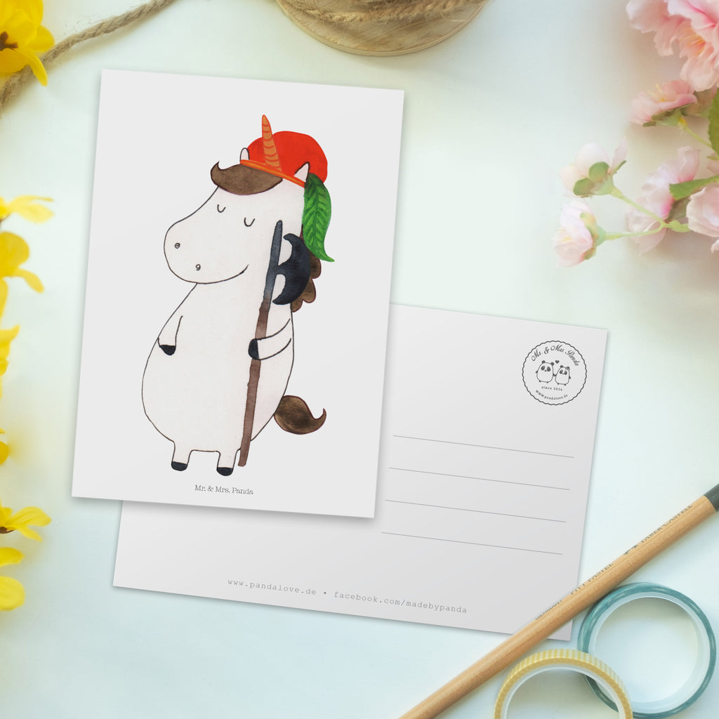 Postkarte Einhorn Bube Geschenkkarte, Grußkarte, Karte, Einladung, Ansichtskarte, Geburtstagskarte, Einladungskarte, Einhorn, Einhörner, Einhorn Deko, Pegasus, Unicorn, Bube, Mittelalter
