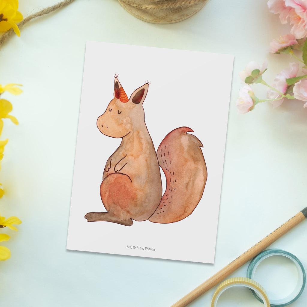 Postkarte Einhörnchen Glaube Geschenkkarte, Grußkarte, Karte, Einladung, Ansichtskarte, Geburtstagskarte, Einladungskarte, Einhorn, Einhörner, Einhorn Deko, Pegasus, Unicorn, Einhörnchen, Eichhörnchen, Eichhorn