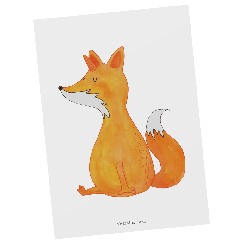 Postkarte Fuchshörnchen Geschenkkarte, Grußkarte, Karte, Einladung, Ansichtskarte, Geburtstagskarte, Einladungskarte, Einhorn, Einhörner, Einhorn Deko, Pegasus, Unicorn, Fuchs, Unicorns, Fuchshörnchen, Fuchshorn, Foxycorn, Füchse