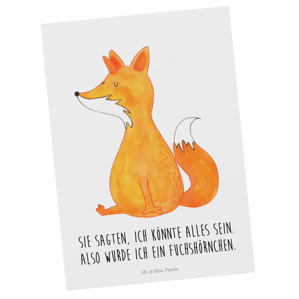 Postkarte Fuchshörnchen Wunsch Geschenkkarte, Grußkarte, Karte, Einladung, Ansichtskarte, Geburtstagskarte, Einladungskarte, Einhorn, Einhörner, Einhorn Deko, Pegasus, Unicorn, Fuchs, Unicorns, Fuchshörnchen, Fuchshorn, Foxycorn, Füchse