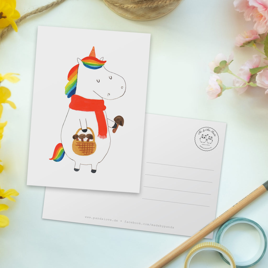 Postkarte Einhorn Pilz Geschenkkarte, Grußkarte, Karte, Einladung, Ansichtskarte, Geburtstagskarte, Einladungskarte, Dankeskarte, Einhorn, Einhörner, Einhorn Deko, Pegasus, Unicorn, Pilze, Pilzsammler, Motivation, Spruch, Liebeskummer