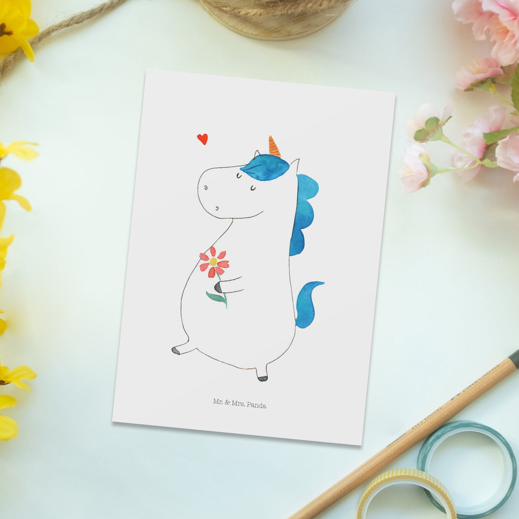 Postkarte Einhorn Spaziergang Geschenkkarte, Grußkarte, Karte, Einladung, Ansichtskarte, Geburtstagskarte, Einladungskarte, Einhorn, Einhörner, Einhorn Deko, Pegasus, Unicorn, Glitzer, Blumen, Spaziergang, Motivation, Gute Laune, Freude, Freundin, Mutter, Schwester