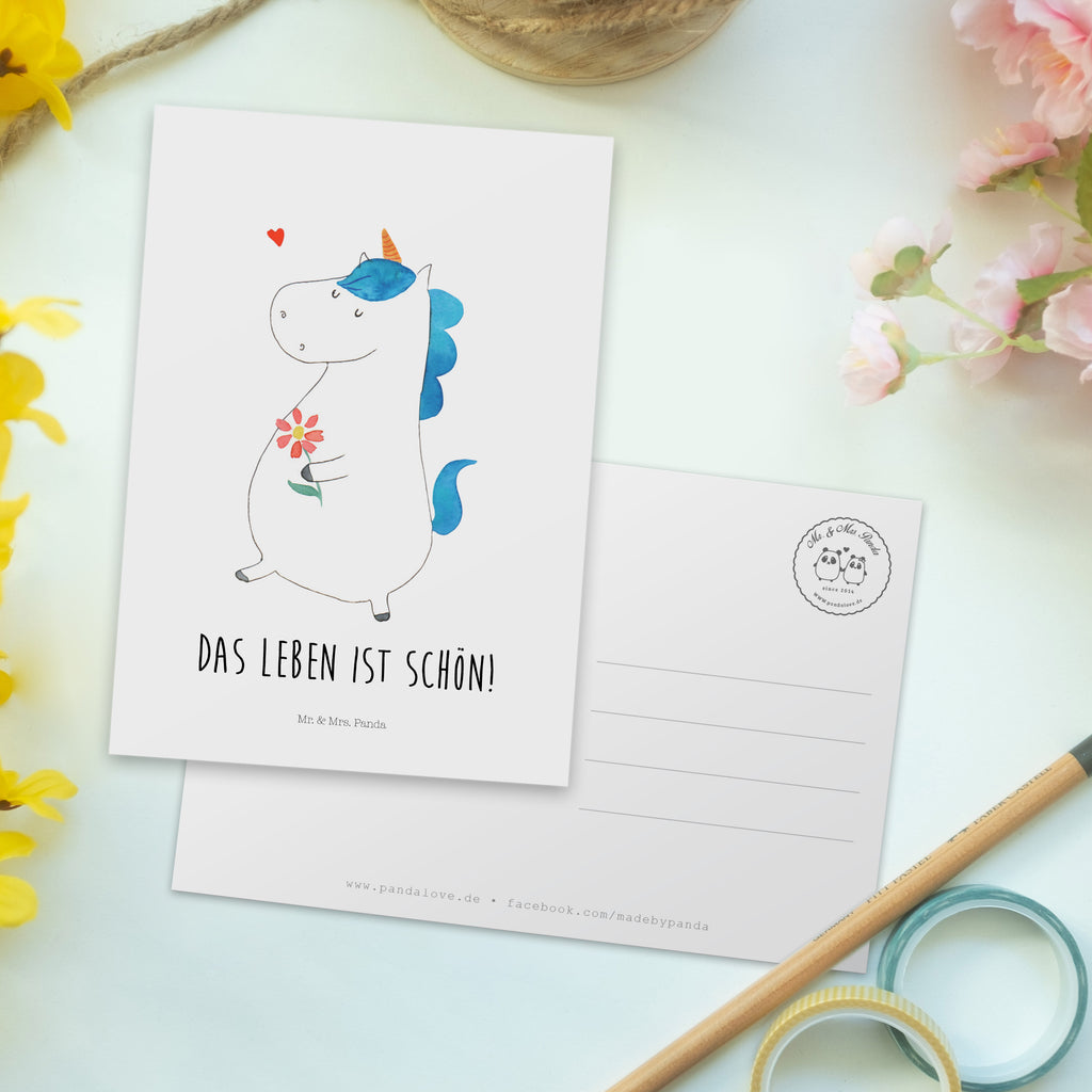 Postkarte Einhorn Spaziergang Geschenkkarte, Grußkarte, Karte, Einladung, Ansichtskarte, Geburtstagskarte, Einladungskarte, Einhorn, Einhörner, Einhorn Deko, Pegasus, Unicorn, Glitzer, Blumen, Spaziergang, Motivation, Gute Laune, Freude, Freundin, Mutter, Schwester