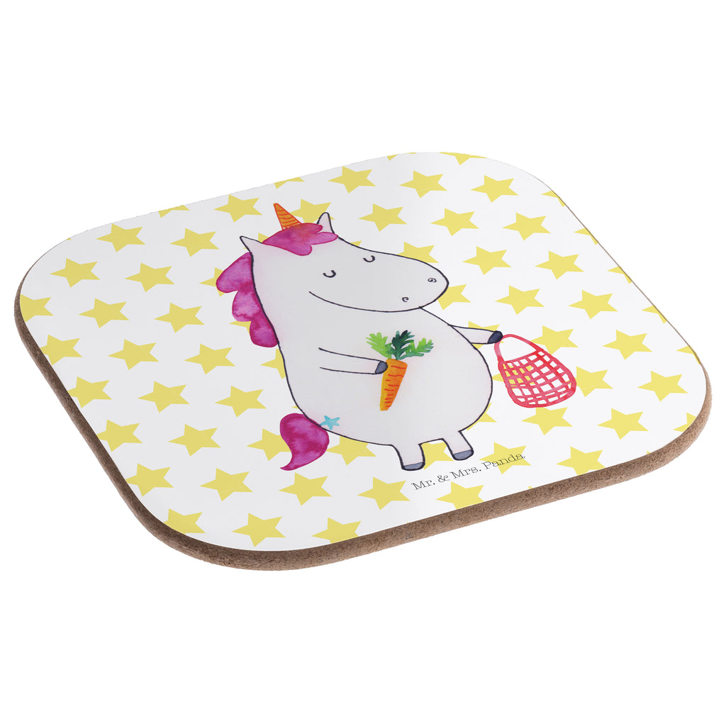 Quadratische Untersetzer Einhorn Vegan Bierdeckel, Glasuntersetzer, Untersetzer Gläser, Getränkeuntersetzer, Einhorn, Einhörner, Einhorn Deko, Pegasus, Unicorn, vegan, Gesund leben, Vegetariar, Rohkost, Gesund essen, Veganismus, Veganer