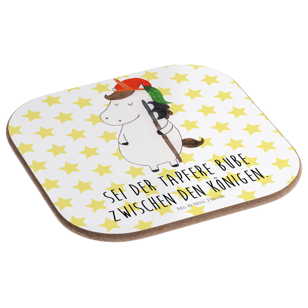 Quadratische Untersetzer Einhorn Bube Bierdeckel, Glasuntersetzer, Untersetzer Gläser, Getränkeuntersetzer, Einhorn, Einhörner, Einhorn Deko, Pegasus, Unicorn, Bube, Mittelalter