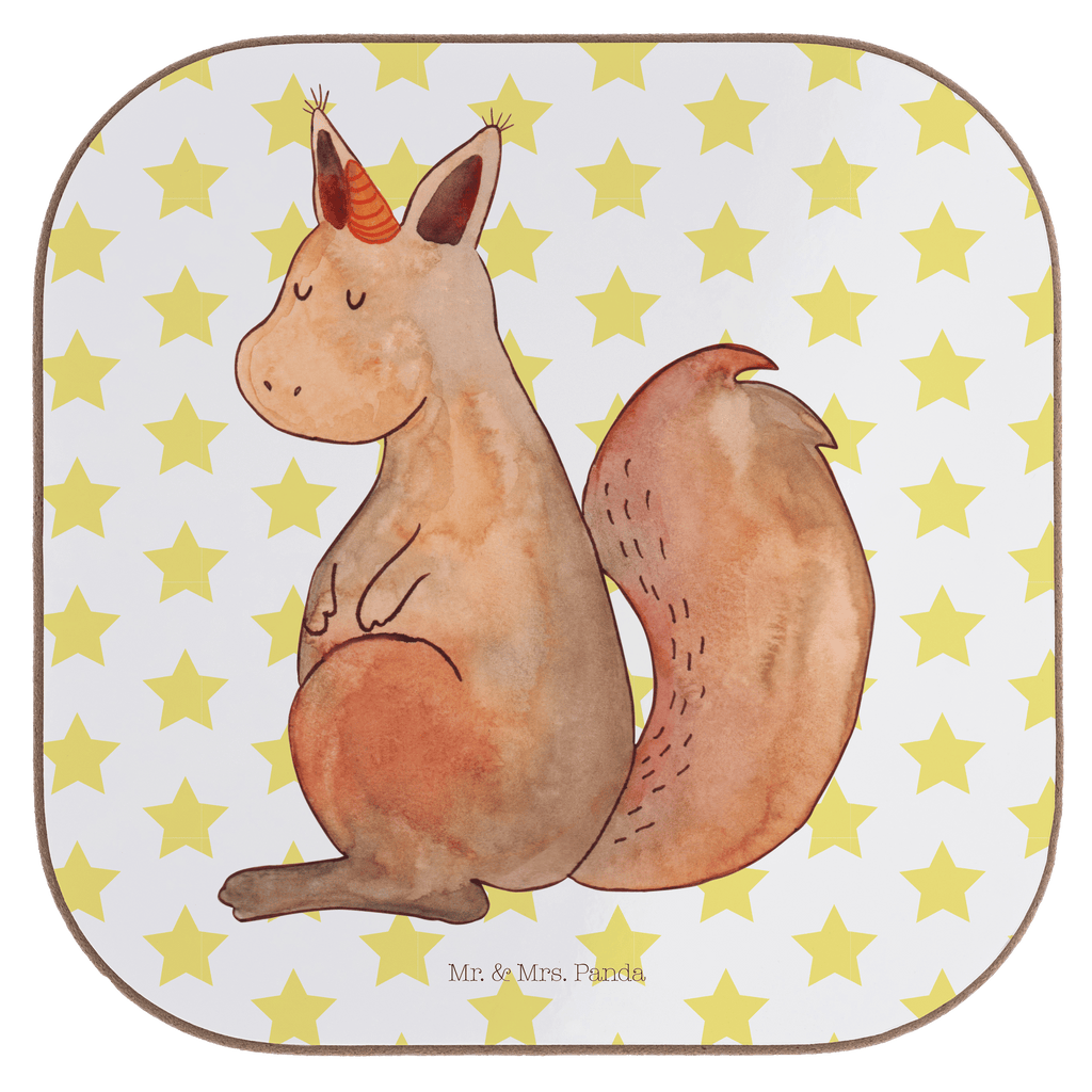 Quadratische Untersetzer Einhörnchen Glaube Bierdeckel, Glasuntersetzer, Untersetzer Gläser, Getränkeuntersetzer, Einhorn, Einhörner, Einhorn Deko, Pegasus, Unicorn, Einhörnchen, Eichhörnchen, Eichhorn