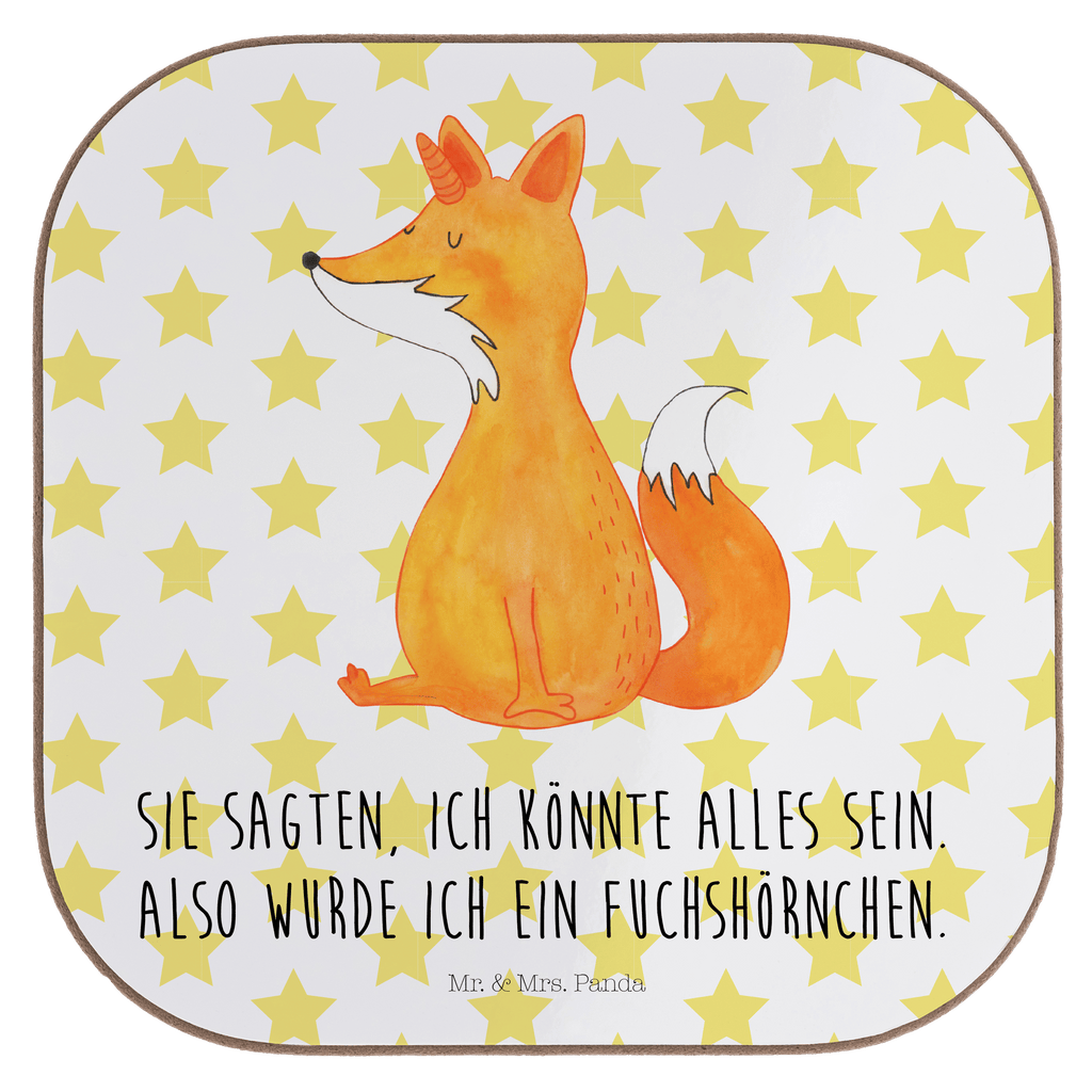 Quadratische Untersetzer Fuchshörnchen Wunsch Bierdeckel, Glasuntersetzer, Untersetzer Gläser, Getränkeuntersetzer, Einhorn, Einhörner, Einhorn Deko, Pegasus, Unicorn, Fuchs, Unicorns, Fuchshörnchen, Fuchshorn, Foxycorn, Füchse