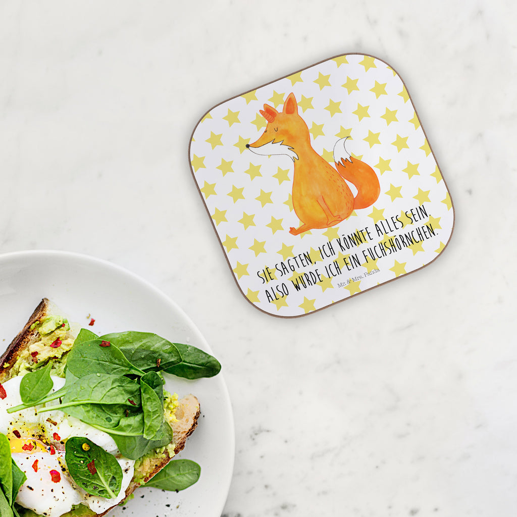 Quadratische Untersetzer Fuchshörnchen Wunsch Bierdeckel, Glasuntersetzer, Untersetzer Gläser, Getränkeuntersetzer, Einhorn, Einhörner, Einhorn Deko, Pegasus, Unicorn, Fuchs, Unicorns, Fuchshörnchen, Fuchshorn, Foxycorn, Füchse