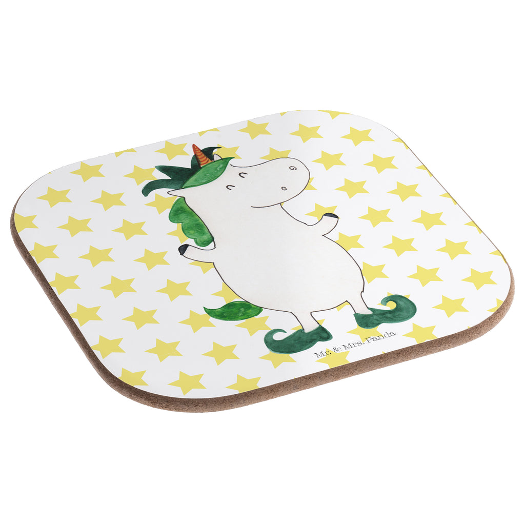 Quadratische Untersetzer Einhorn Joker Bierdeckel, Glasuntersetzer, Untersetzer Gläser, Getränkeuntersetzer, Einhorn, Einhörner, Einhorn Deko, Pegasus, Unicorn, Hofnarr, Kasper, Gaukler, Mittelalter