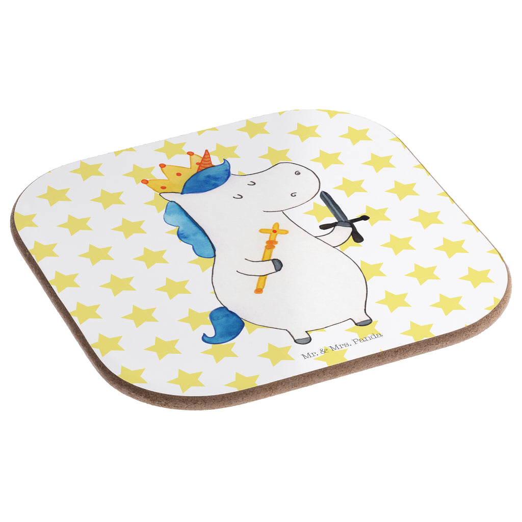 Quadratische Untersetzer Einhorn König mit Schwert Bierdeckel, Glasuntersetzer, Untersetzer Gläser, Getränkeuntersetzer, Einhorn, Einhörner, Einhorn Deko, Pegasus, Unicorn, König, Ritter, Mittelalter