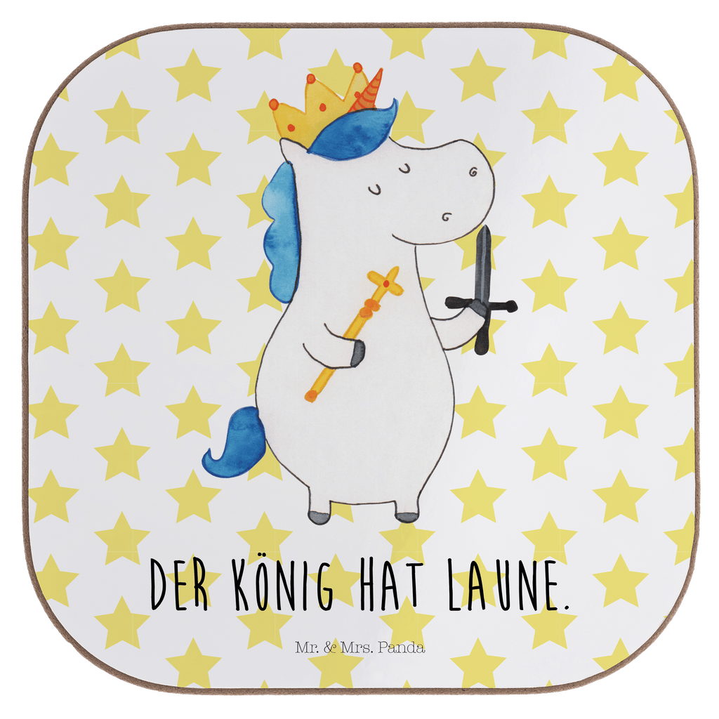 Quadratische Untersetzer Einhorn König mit Schwert Bierdeckel, Glasuntersetzer, Untersetzer Gläser, Getränkeuntersetzer, Einhorn, Einhörner, Einhorn Deko, Pegasus, Unicorn, König, Ritter, Mittelalter