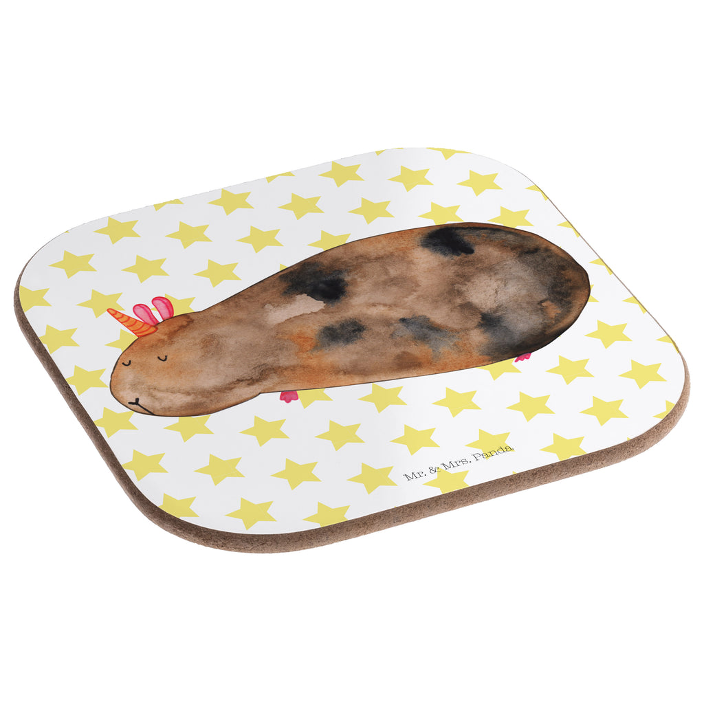 Quadratische Untersetzer Meerhörnchen Bierdeckel, Glasuntersetzer, Untersetzer Gläser, Getränkeuntersetzer, Einhorn, Einhörner, Einhorn Deko, Pegasus, Unicorn, Meerhörnchen, Meericorn, Meerschwein, Meerschweinchen