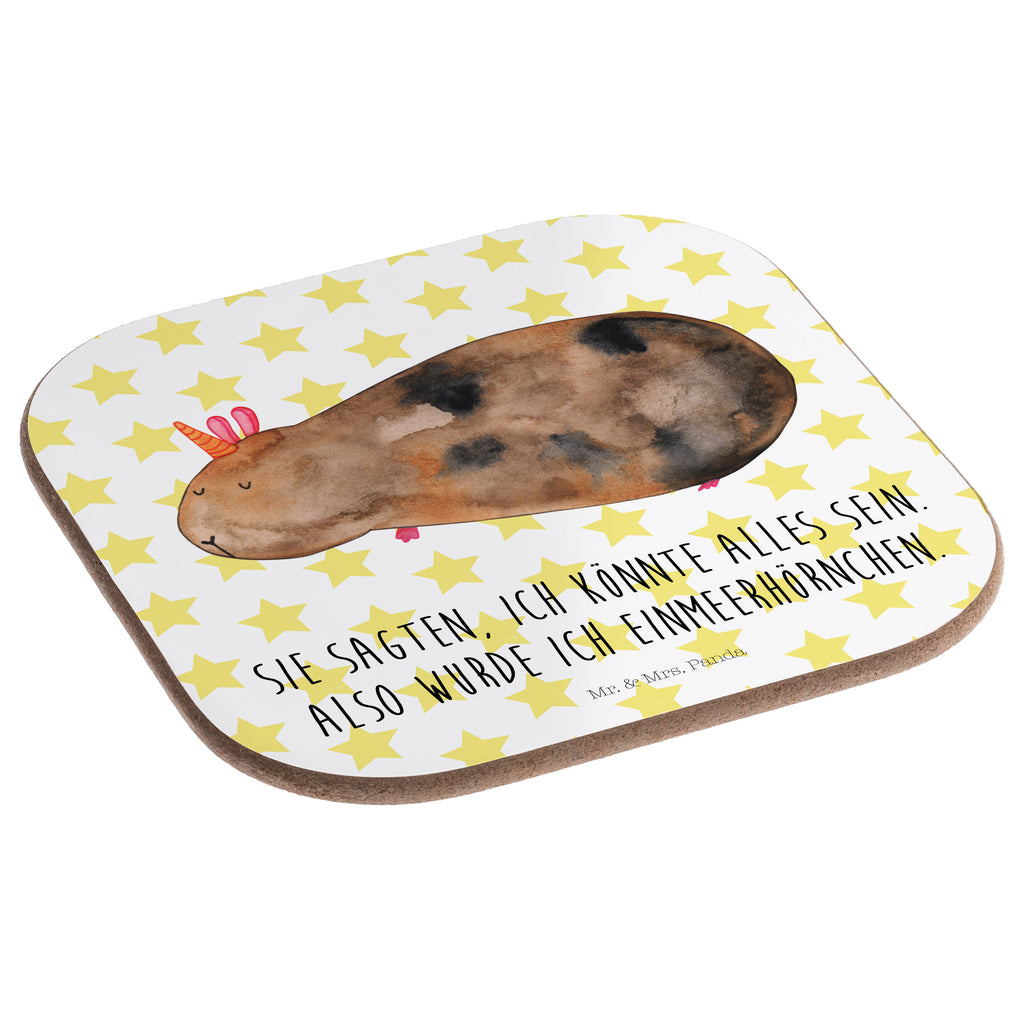 Quadratische Untersetzer Meerhörnchen Bierdeckel, Glasuntersetzer, Untersetzer Gläser, Getränkeuntersetzer, Einhorn, Einhörner, Einhorn Deko, Pegasus, Unicorn, Meerhörnchen, Meericorn, Meerschwein, Meerschweinchen