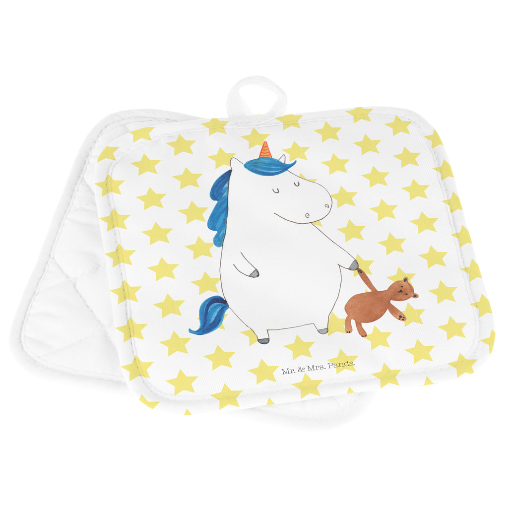 2er Set Topflappen  Einhorn Teddy Topflappen, Topfuntersetzer, Ofenhandschuh, Topflappen Set, Topflappen lustig, Topflappen mit Spruch, Einhorn, Einhörner, Einhorn Deko, Pegasus, Unicorn, schlafen, gute Nacht, Single, Bett, Träumen, Freundin, Singleleben