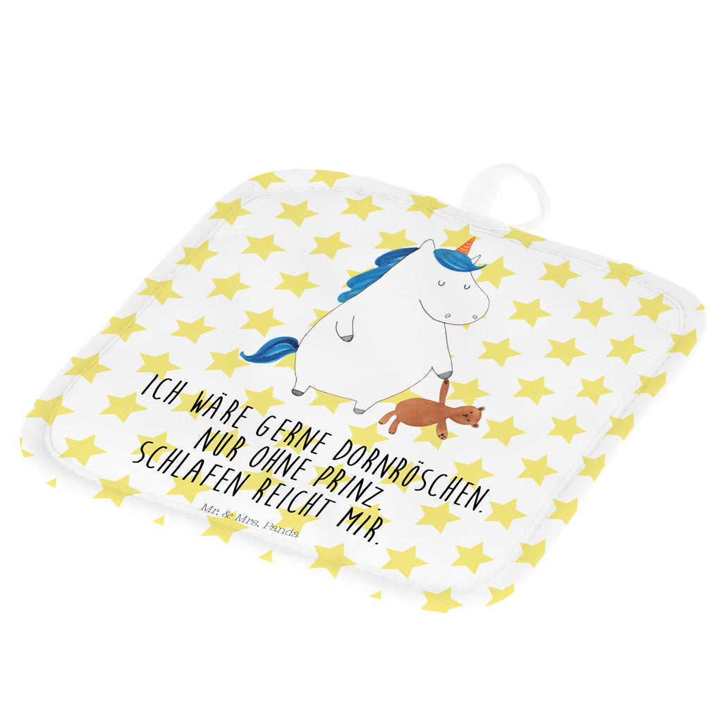 2er Set Topflappen  Einhorn Teddy Topflappen, Topfuntersetzer, Ofenhandschuh, Topflappen Set, Topflappen lustig, Topflappen mit Spruch, Einhorn, Einhörner, Einhorn Deko, Pegasus, Unicorn, schlafen, gute Nacht, Single, Bett, Träumen, Freundin, Singleleben
