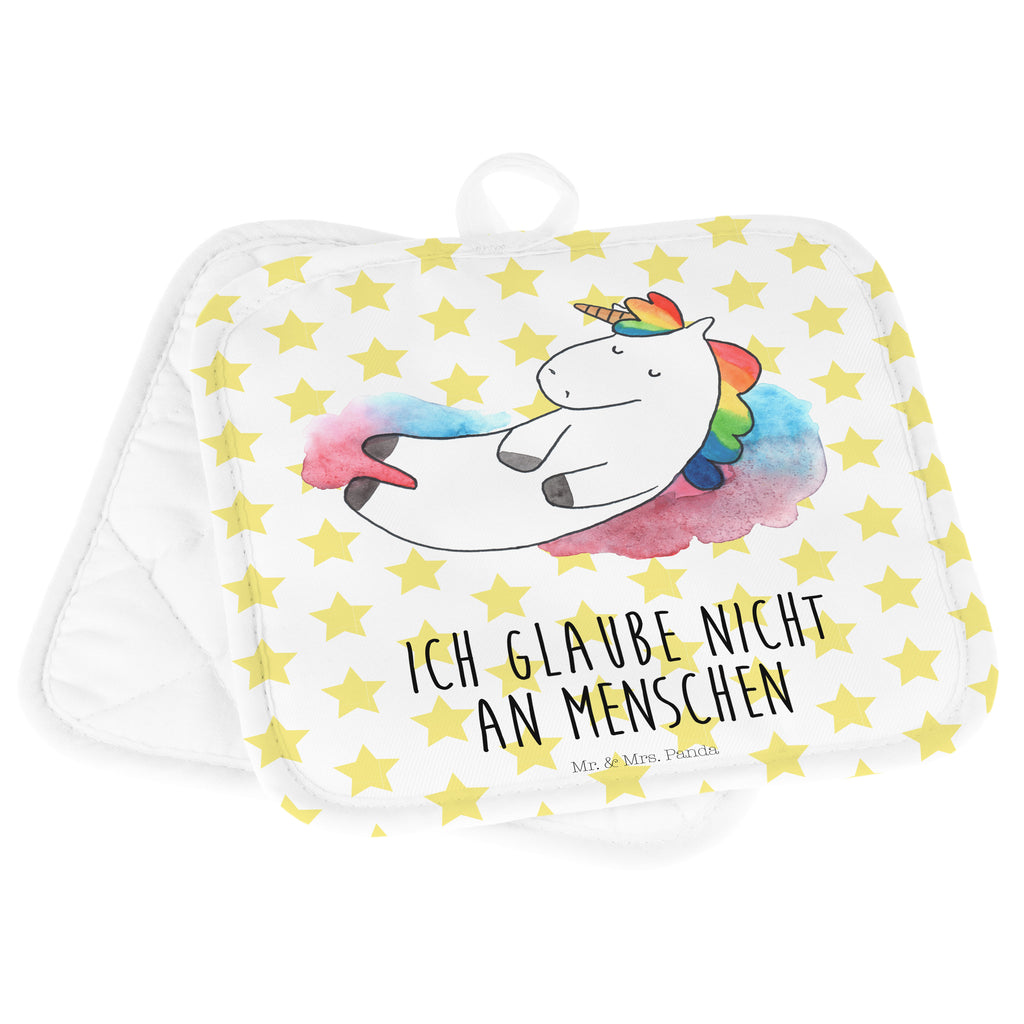 2er Set Topflappen  Einhorn Wolke 7 Topflappen, Topfuntersetzer, Ofenhandschuh, Topflappen Set, Topflappen lustig, Topflappen mit Spruch, Einhorn, Einhörner, Einhorn Deko, Pegasus, Unicorn, verliebt, Menschen, witzig, lustig, Geschenk, Glaube, Realität, Lächeln