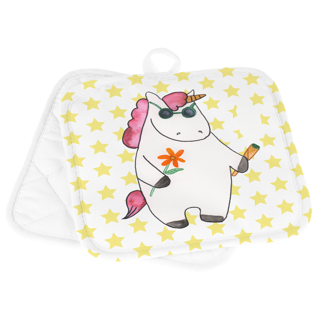 2er Set Topflappen  Einhorn Woodstock Topflappen, Topfuntersetzer, Ofenhandschuh, Topflappen Set, Topflappen lustig, Topflappen mit Spruch, Einhorn, Einhörner, Einhorn Deko, Pegasus, Unicorn, Kiffen, Joint, Zigarette, Alkohol, Party, Spaß. lustig, witzig, Woodstock