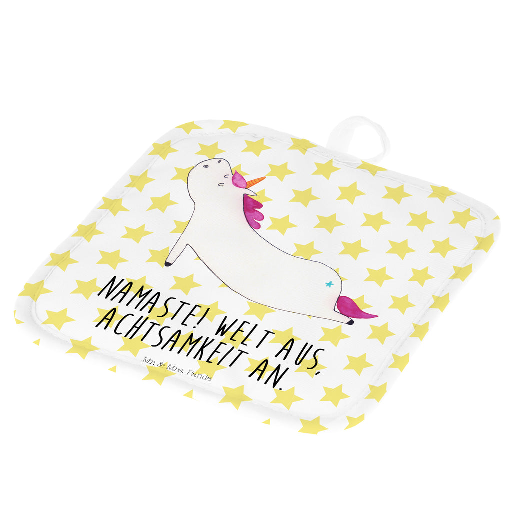 2er Set Topflappen  Einhorn Yoga Topflappen, Topfuntersetzer, Ofenhandschuh, Topflappen Set, Topflappen lustig, Topflappen mit Spruch, Einhorn, Einhörner, Einhorn Deko, Pegasus, Unicorn, Yoga, Namaste, Achtsamkeit, Entspannung, Joga, Yogamatte, Sport, lustig, witzig, süß