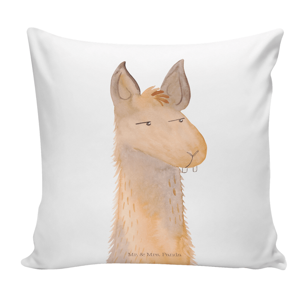 40x40 Kissen Lamakopf genervt Kissenhülle, Kopfkissen, Sofakissen, Dekokissen, Motivkissen, Lama, Alpaka, Lamas, Recht haben, genervt sein, Freundin, beste Freundin, Partnerin, Büro, Büroalltag, Chef, Chefin, Azubi
