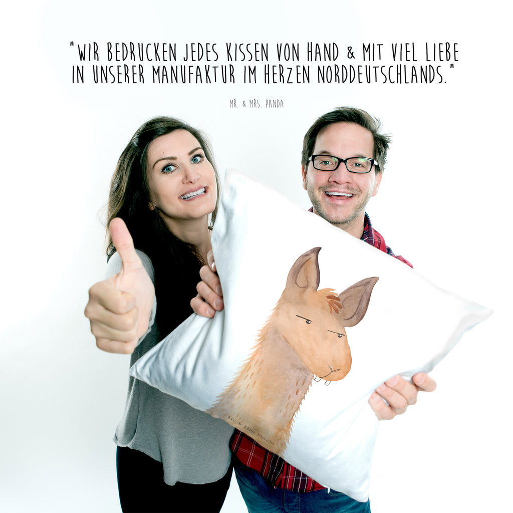 40x40 Kissen Lamakopf genervt Kissenhülle, Kopfkissen, Sofakissen, Dekokissen, Motivkissen, Lama, Alpaka, Lamas, Recht haben, genervt sein, Freundin, beste Freundin, Partnerin, Büro, Büroalltag, Chef, Chefin, Azubi