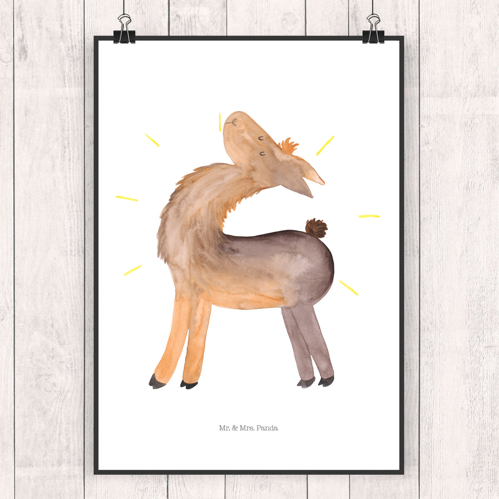 Poster Lama stolz Poster, Wandposter, Bild, Wanddeko, Küchenposter, Kinderposter, Wanddeko Bild, Raumdekoration, Wanddekoration, Handgemaltes Poster, Mr. & Mrs. Panda Poster, Designposter, Kunstdruck, Posterdruck, Lama, Alpaka, Lamas, Außenseiter, Anders, Neustart, stolz, Hippie, Freundin, Freundinnen, beste Freundin, Kumpel, Familie, Family