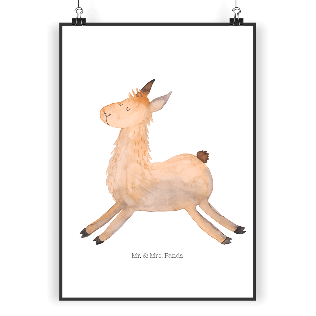 Poster Lama springend Poster, Wandposter, Bild, Wanddeko, Küchenposter, Kinderposter, Wanddeko Bild, Raumdekoration, Wanddekoration, Handgemaltes Poster, Mr. & Mrs. Panda Poster, Designposter, Kunstdruck, Posterdruck, Lama, Alpaka, Lamas, Lieblingstag, Happy day, fröhlich, Glück, Freundin, Liebeskummer, Neustart, guten Morgen, Start, Prüfung, Abitur