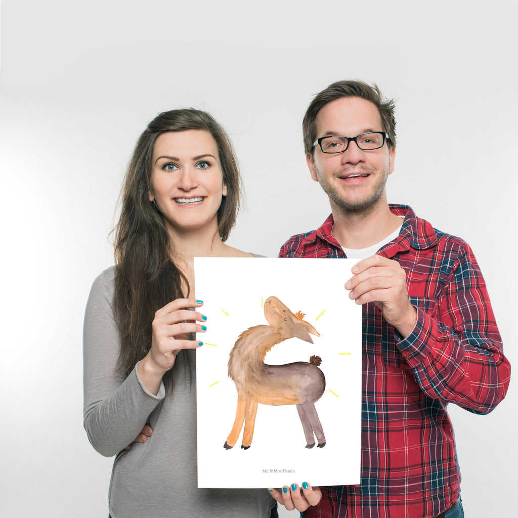 Poster Lama stolz Poster, Wandposter, Bild, Wanddeko, Küchenposter, Kinderposter, Wanddeko Bild, Raumdekoration, Wanddekoration, Handgemaltes Poster, Mr. & Mrs. Panda Poster, Designposter, Kunstdruck, Posterdruck, Lama, Alpaka, Lamas, Außenseiter, Anders, Neustart, stolz, Hippie, Freundin, Freundinnen, beste Freundin, Kumpel, Familie, Family