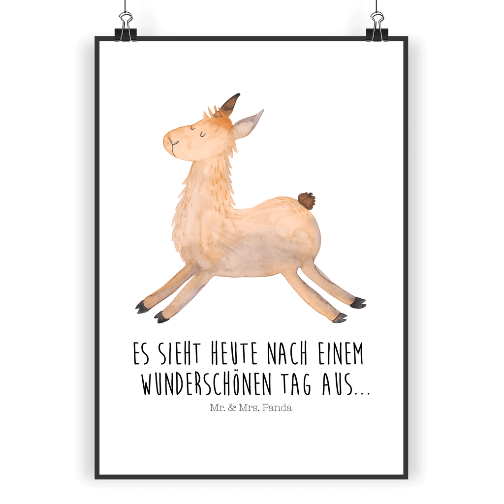 Poster Lama springend Poster, Wandposter, Bild, Wanddeko, Küchenposter, Kinderposter, Wanddeko Bild, Raumdekoration, Wanddekoration, Handgemaltes Poster, Mr. & Mrs. Panda Poster, Designposter, Kunstdruck, Posterdruck, Lama, Alpaka, Lamas, Lieblingstag, Happy day, fröhlich, Glück, Freundin, Liebeskummer, Neustart, guten Morgen, Start, Prüfung, Abitur