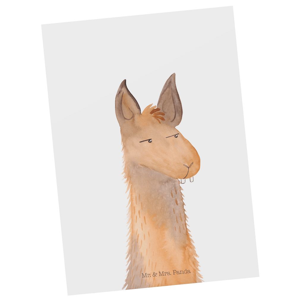 Postkarte Lamakopf genervt Geschenkkarte, Grußkarte, Karte, Einladung, Ansichtskarte, Geburtstagskarte, Einladungskarte, Dankeskarte, Lama, Alpaka, Lamas, Recht haben, genervt sein, Freundin, beste Freundin, Partnerin, Büro, Büroalltag, Chef, Chefin, Azubi