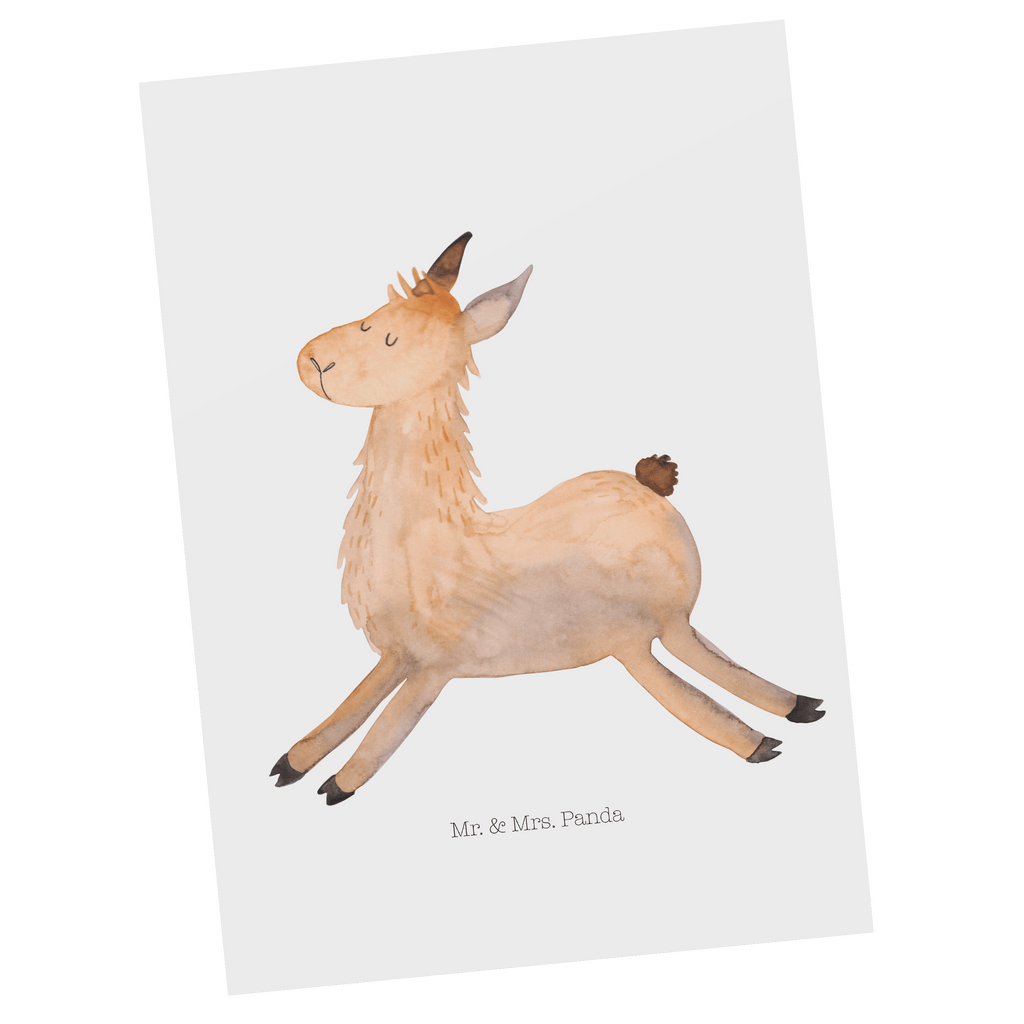 Postkarte Lama springend Geschenkkarte, Grußkarte, Karte, Einladung, Ansichtskarte, Geburtstagskarte, Einladungskarte, Dankeskarte, Lama, Alpaka, Lamas, Lieblingstag, Happy day, fröhlich, Glück, Freundin, Liebeskummer, Neustart, guten Morgen, Start, Prüfung, Abitur