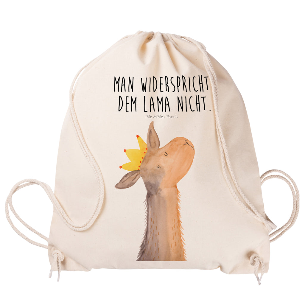 Sportbeutel Lamakopf König Turnbeutel, Beutel, Sporttasche, Tasche, Stoffbeutel, Lama, Alpaka, Lamas, König, Königin, Freundin, Mama, Papa, Büro Kollege, Kollegin, Chef, Vorgesetzter, Abi, Abitur