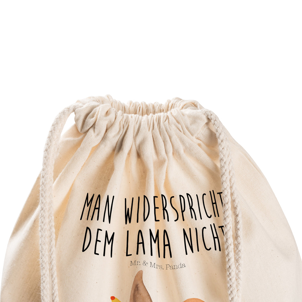 Sportbeutel Lamakopf König Turnbeutel, Beutel, Sporttasche, Tasche, Stoffbeutel, Lama, Alpaka, Lamas, König, Königin, Freundin, Mama, Papa, Büro Kollege, Kollegin, Chef, Vorgesetzter, Abi, Abitur