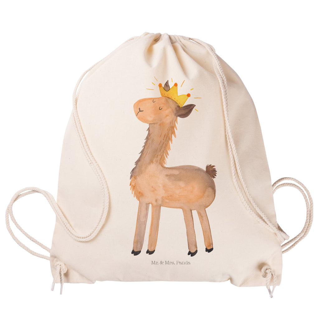 Sportbeutel Lama König Turnbeutel, Beutel, Sporttasche, Tasche, Stoffbeutel, Lama, Alpaka, Lamas, König, Königin, Freundin, Mama, Papa, Büro Kollege, Kollegin, Chef, Vorgesetzter, Abi, Abitur