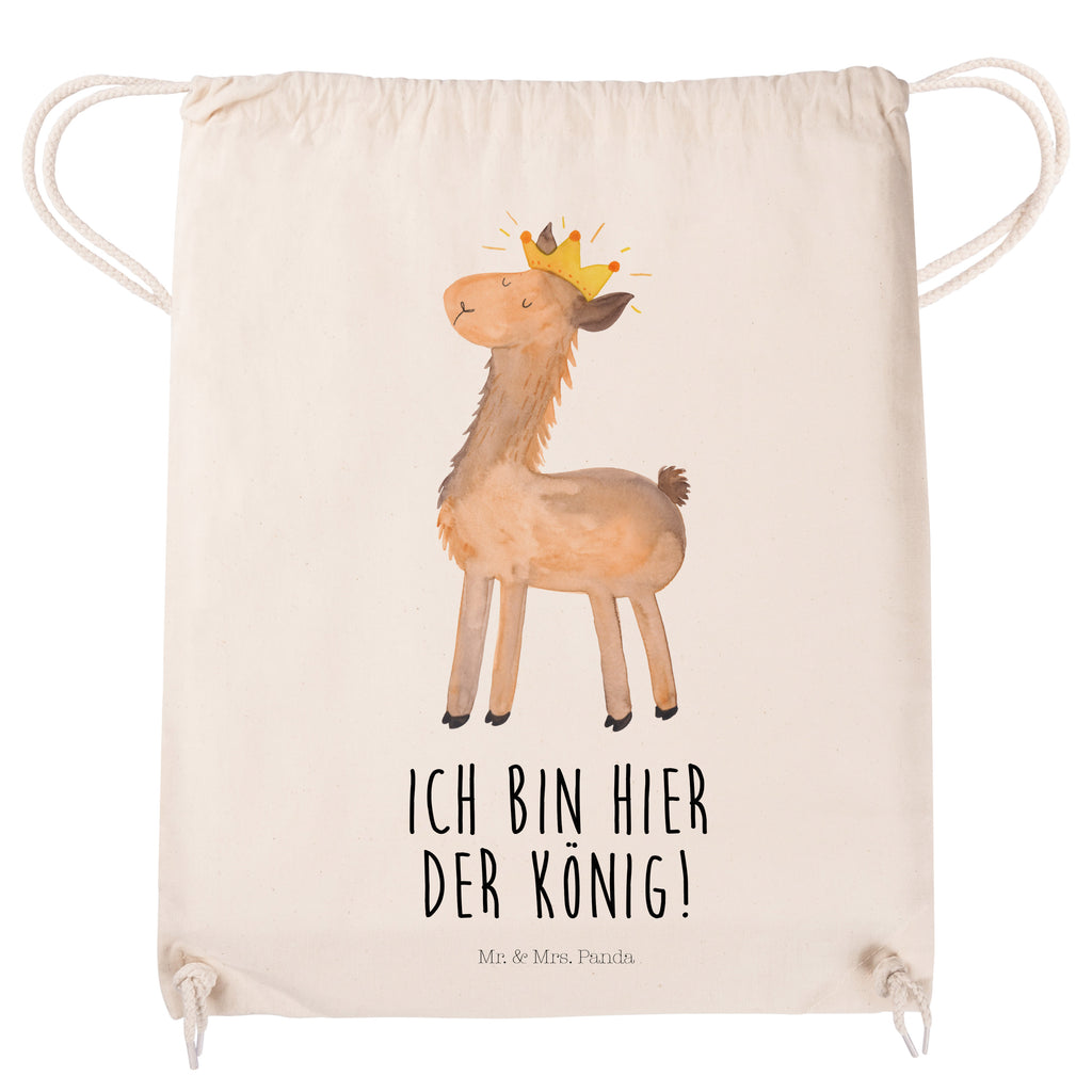 Sportbeutel Lama König Turnbeutel, Beutel, Sporttasche, Tasche, Stoffbeutel, Lama, Alpaka, Lamas, König, Königin, Freundin, Mama, Papa, Büro Kollege, Kollegin, Chef, Vorgesetzter, Abi, Abitur